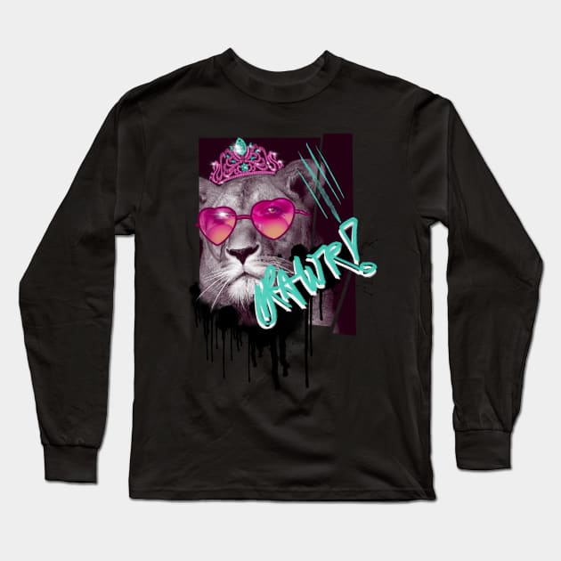 Lion Queen Long Sleeve T-Shirt by Huldra Tattoo